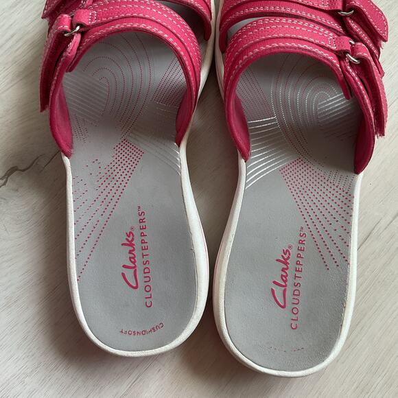 Clarks Cloudsteppers Breeze Piper Womens Strappy Sandals Pink US size 8 27772 - Picture 7 of 10